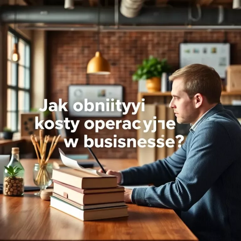 Jak obniżyć koszty operacyjne w biznesie?