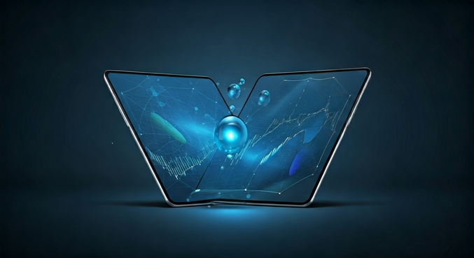 alt_text: Obraz ukazujący automatyzację marketingu e-commerce z komputerami, smartfonami i wykresami konwersji.